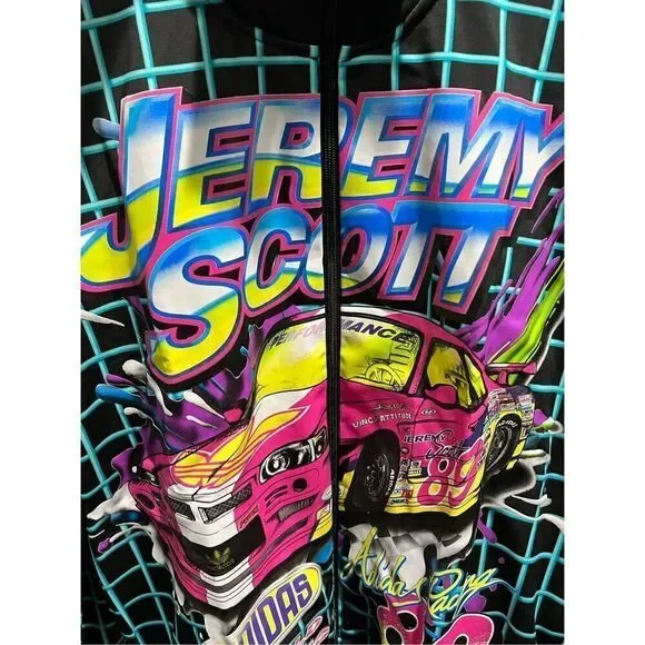 Adidas Jeremy Scott NASCAR Track Jacket Men Size Large